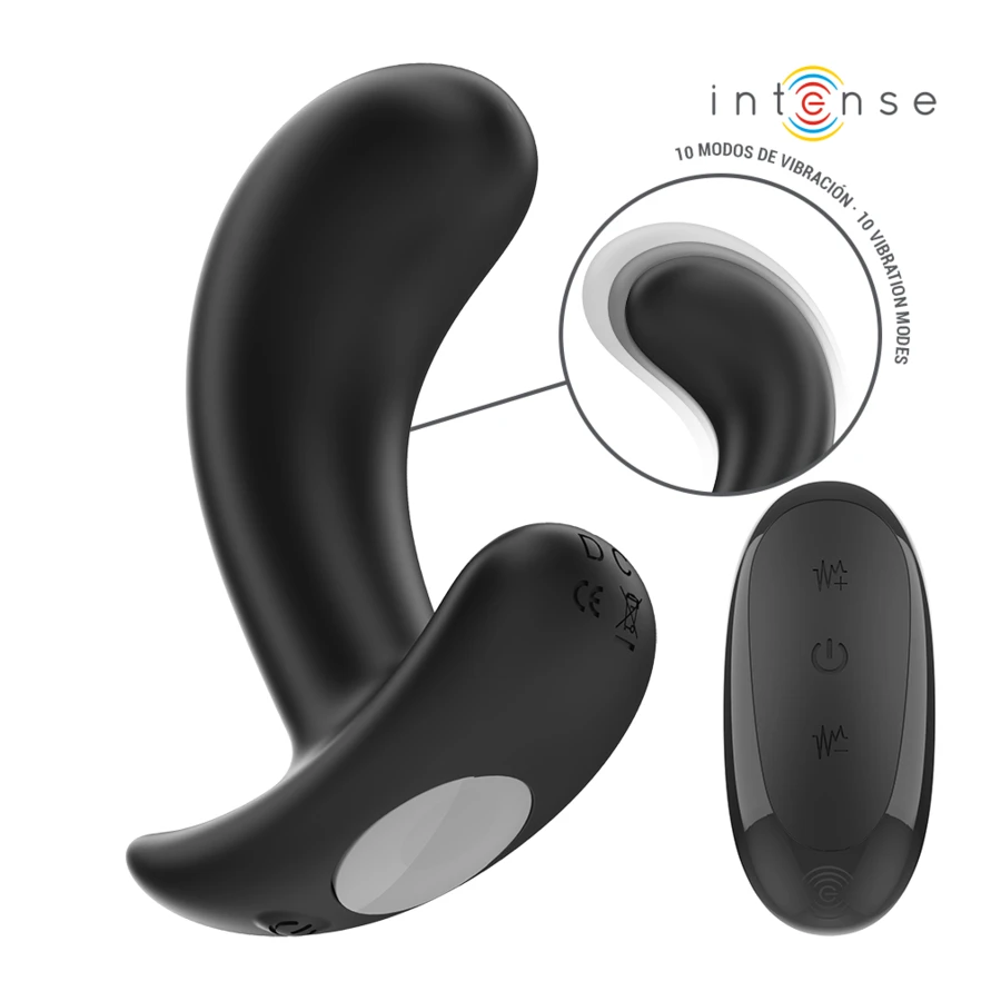 INTENSE - CHANDLER ANAL PLUG 10 VIBRATIONS BLACK REMOTE CONTROL
